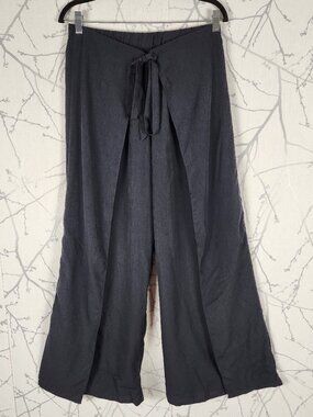 Byron Bay High Waist Emma Wrap Side Slit Wide Leg Pants